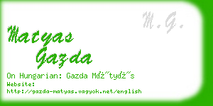 matyas gazda business card